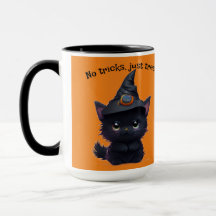 Gato negro chiflado de Halloween