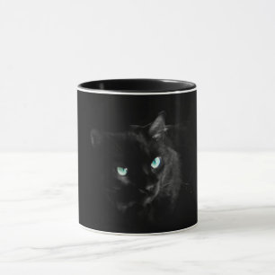 Taza Gato negro con ojos azules