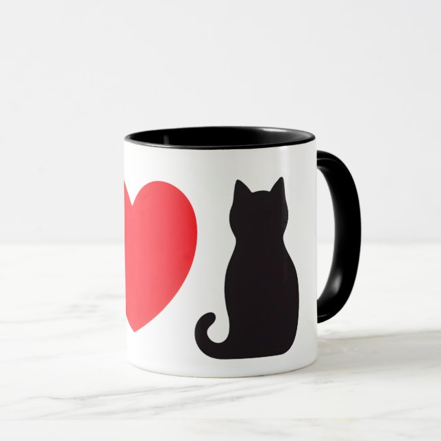 Taza Gato negro de amor (Anverso derecho)