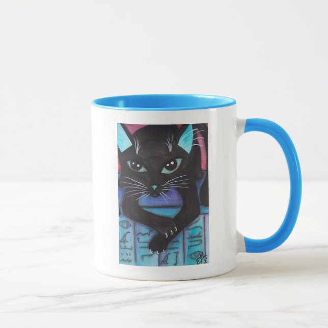 Taza Gato negro de la estopa egipcia (Derecha)