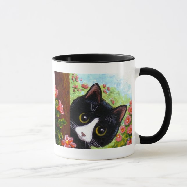 Taza Gato negro divertido Creationarts del smoking (Derecha)