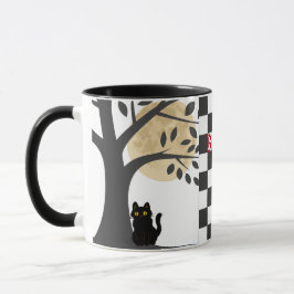 Taza Gato negro en la luna