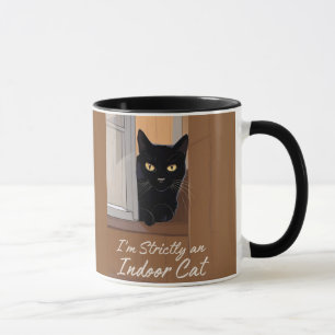 Taza Gato negro en la ventana