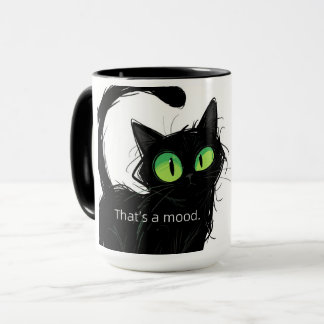 Taza Gato negro "Eso es un ánimo" Mug cerámica