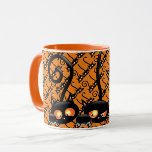 Taza Gato negro espeluznante