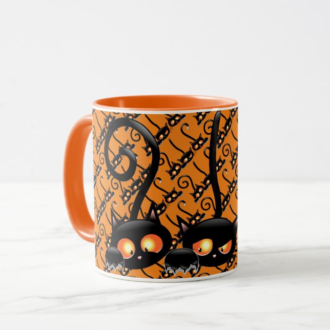Taza Gato negro espeluznante (Anverso izquierdo)