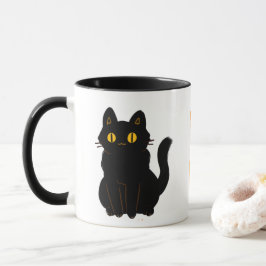 Taza Gato negro espeluznante de Halloween 