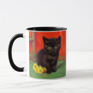 Taza Gato negro estilo Van Gogh
