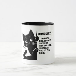 Taza Gato negro lindo con cita graciosa