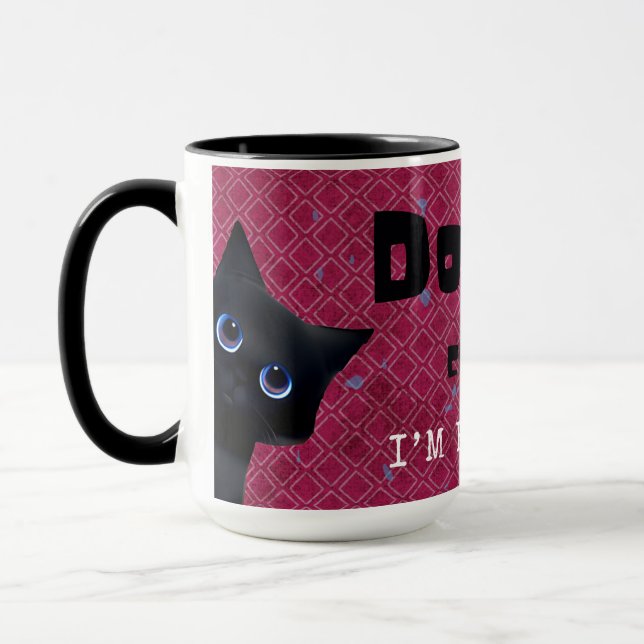 Taza Gato negro lindo mala suerte Mug (Izquierda)