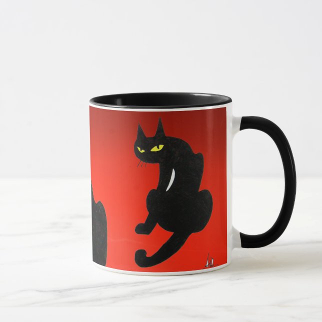 Taza GATO NEGRO NINJA rojo (Derecha)