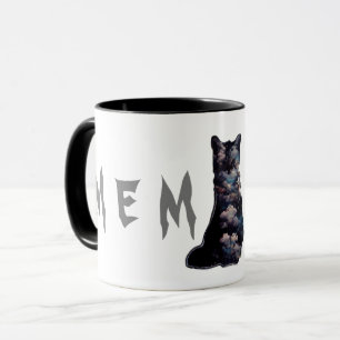 Taza Gato negro nublado