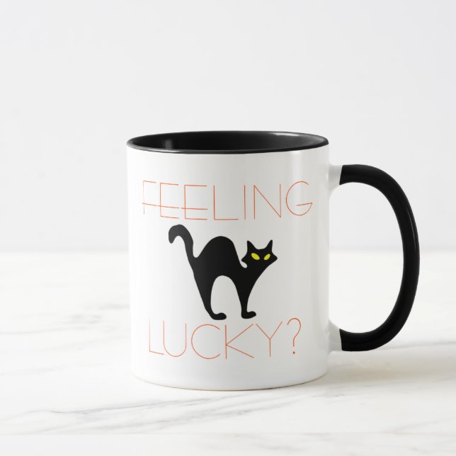 Taza Gato negro que siente Halloween el | divertido (Derecha)