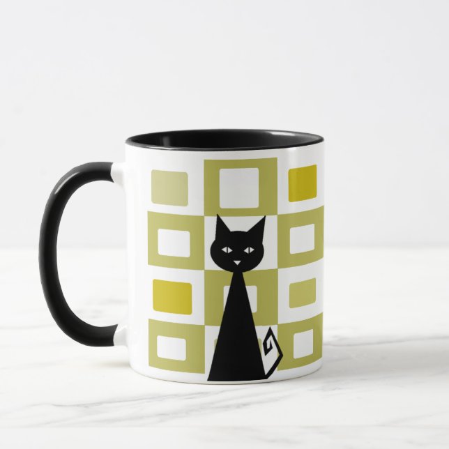 Taza Gato negro retro (Izquierda)