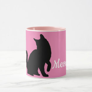 Taza Gato negro rosado