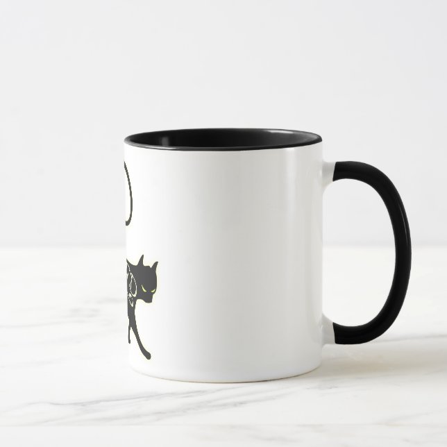 Taza Gato negro travieso (Derecha)