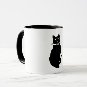 Taza Gato negro vintage