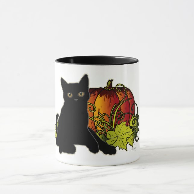 Taza Gato negro y calabaza (Centro)