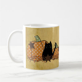 Taza Gato negro y calabazas