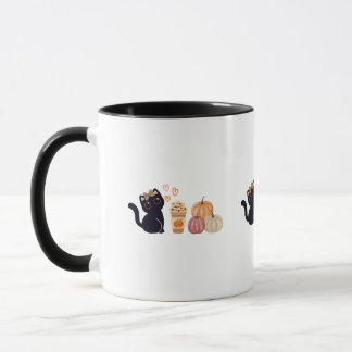 Taza Gato negro y especias de calabaza