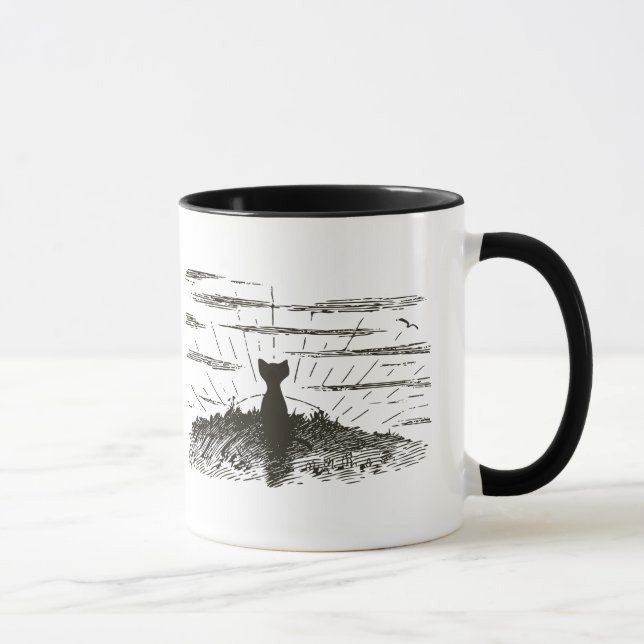 Taza Gato observando el atardecer (Derecha)