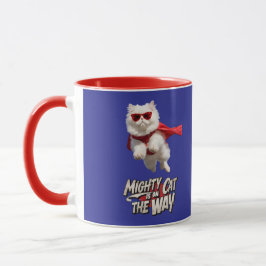 Taza Gato Persa Blanco Divertido