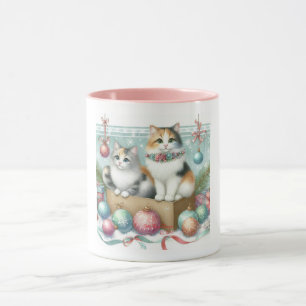 Taza gato persa lindo de Navidad