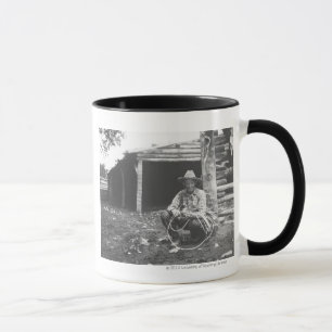 Taza Gato que come fuera de una poder de café