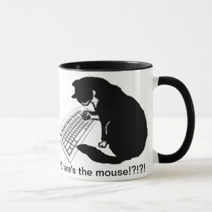 Taza Gato que mecanografía