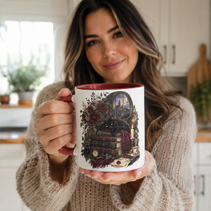 Taza Gato Ratón de Libros de Academia Oscura