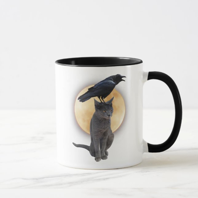 Taza Gato, Raven, peluca de luna llena (Derecha)