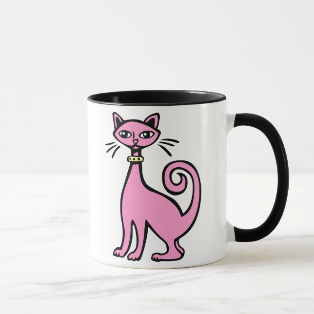 Taza Gato retro - Personalizado (Derecha)