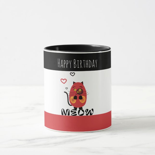 Taza Gato rojo lindo (Centro)