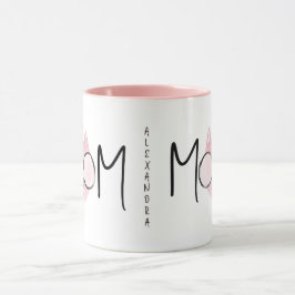 Taza Gato Rosa Lindo Día de la Madre Personalizado 