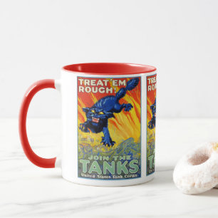 Taza Gato Salvaje de Reclutamiento Militar Bélico Vinta