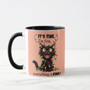 Taza Gato sarcástico divertido para compañeros de traba