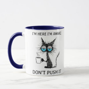 Taza Gato sarcástico divertido para compañeros de traba