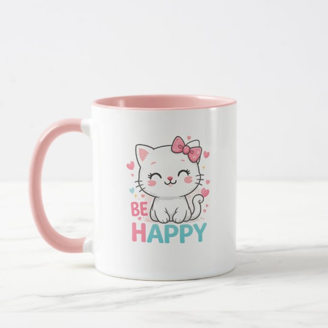 Taza Gato Sé Feliz (Izquierda)