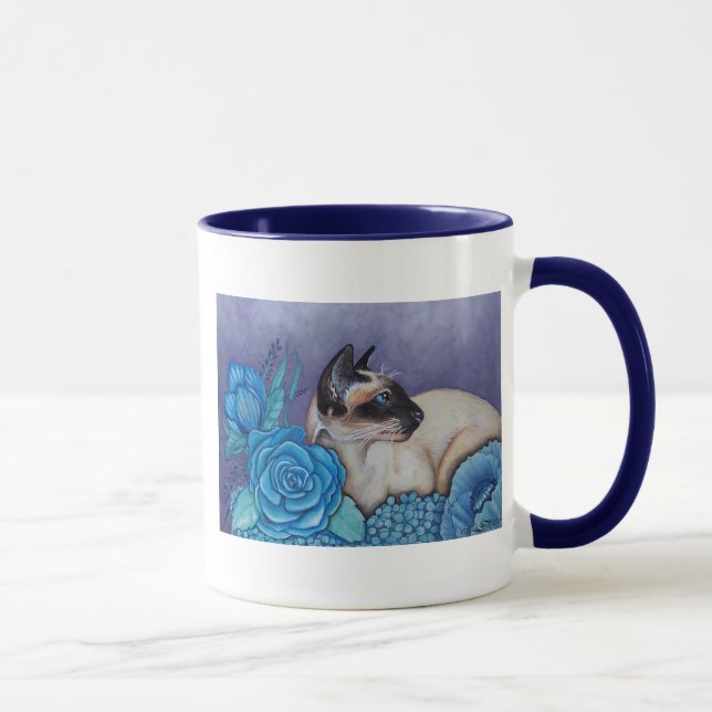 Taza Gato siamés de punto de chocolate (Derecha)