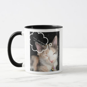Taza Gato Somnoliento Necesita Meme de Café