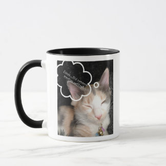 Taza Gato Soñoliento Necesita Meme de Café