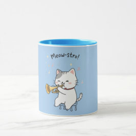Taza Gato Trompeta Divertido – Jazz Felino Adorable