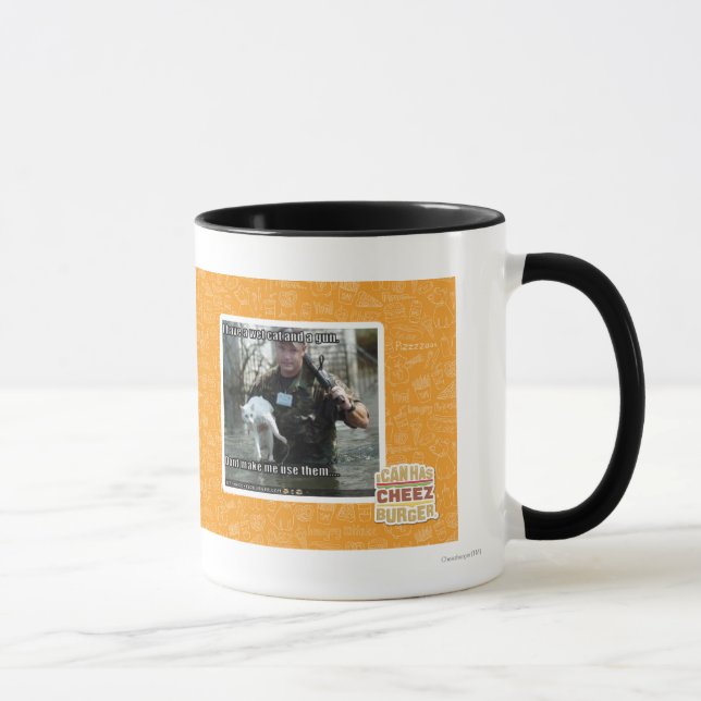 Taza Gato y arma mojados (Derecha)