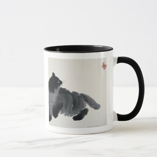 Taza Gato y mariposa (Derecha)