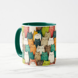 Taza Gatos coloridos | Arte Personalizado vertical