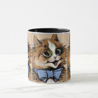 Taza Gatos con pintura Blue Bowtie de Louis Wain