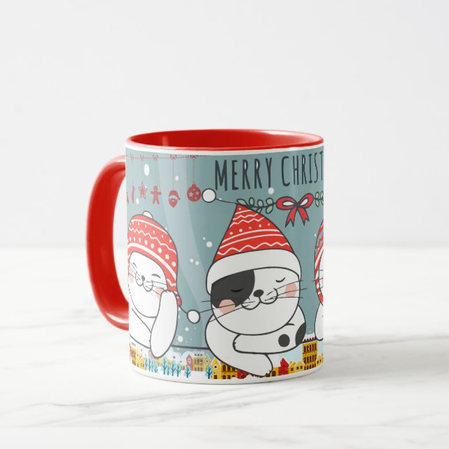 Taza Gatos de Navidades cortos (Anverso izquierdo)