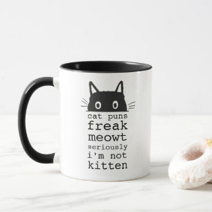 Taza Gatos Divertidos y Graciosos Chistes Meowt