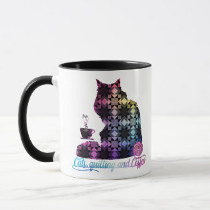 Taza Gatos, el acolchar y café