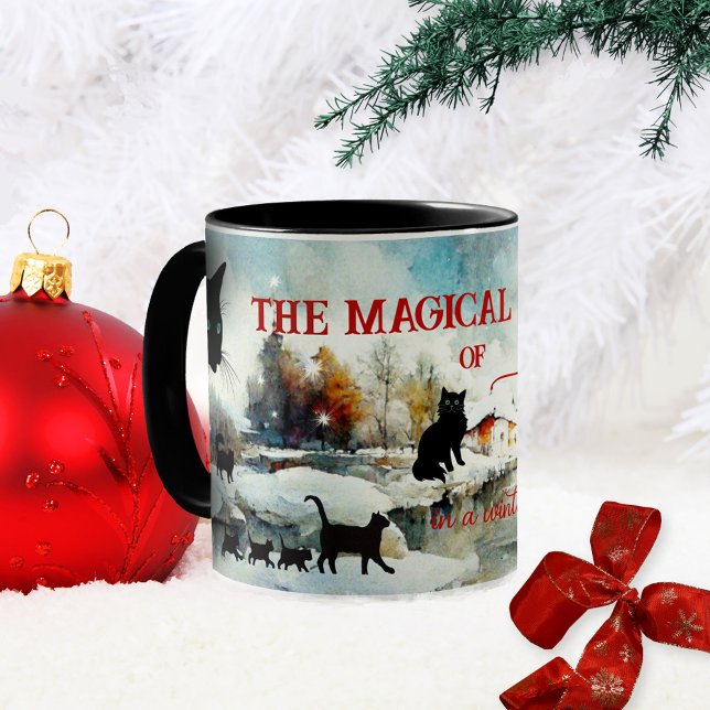 Taza Gatos en invierno mágico cantón de maravilla (Subido por el creador)